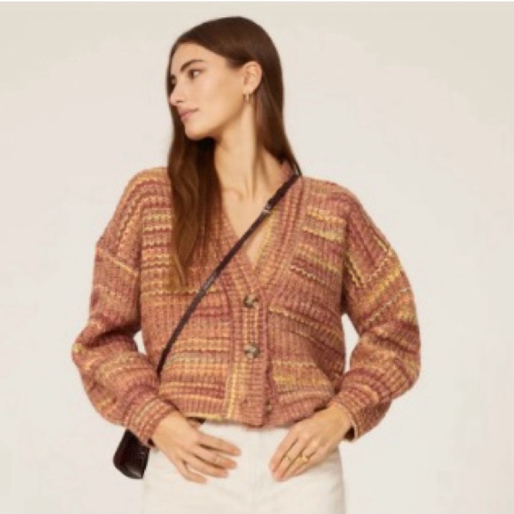 Madewell Space Dye V-Neck Cardigan - Large